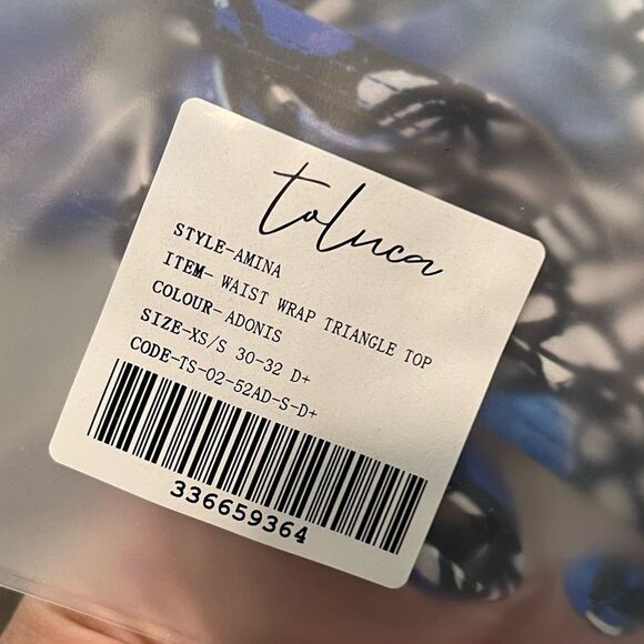 NWT Toluca Amina Bikini Top Waist Wrap Triangle Adonis Size XS/S - Picture 3 of 6